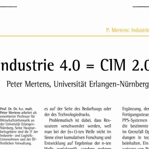 Industry 4.0 = CIM 2.0?